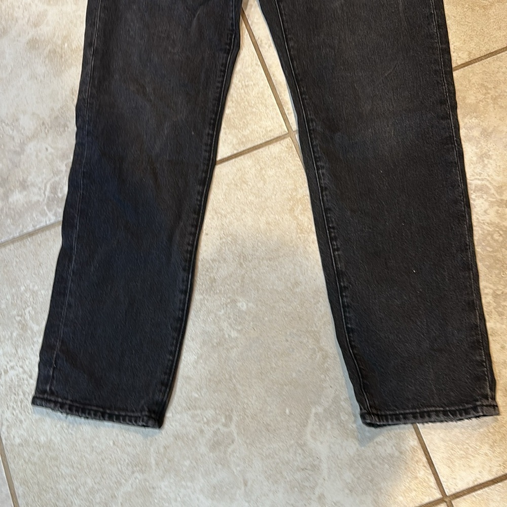 NWT! Abercrombie & Fitch Vintage Stretch Straight Jeans Washed Black 31x30 - Picture 6 of 8